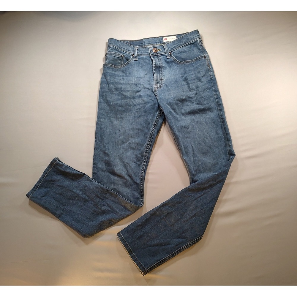 Wrangler Women's 30x32 Five Pocket Straight Fit Western Jeans Blue Denim